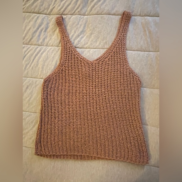 moon & madison Tops - moon & madison Brown Knit Tank Top sm